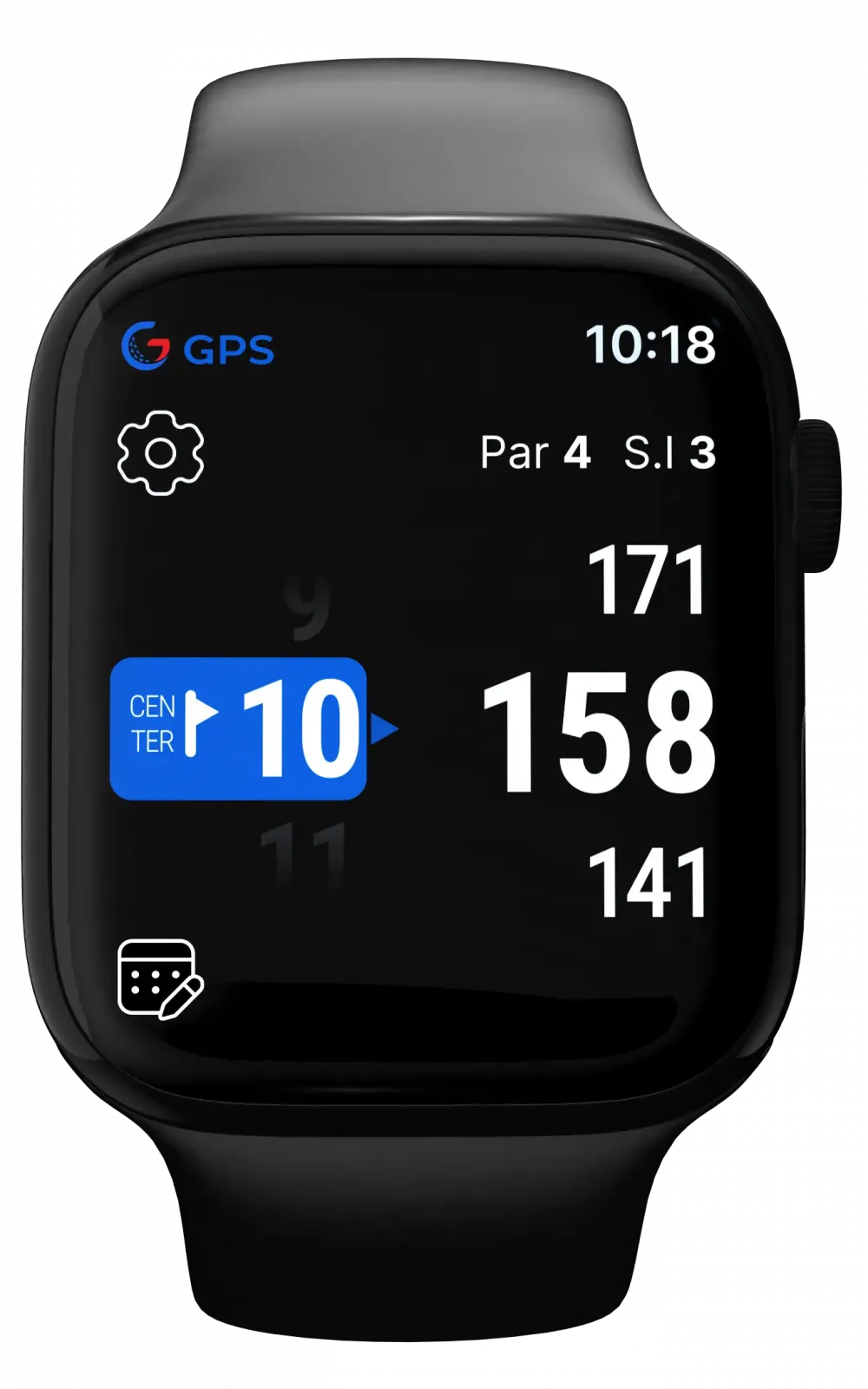 Thông số khoảng cách golf trên Apple Watch trong ứng dụng LaosGolf