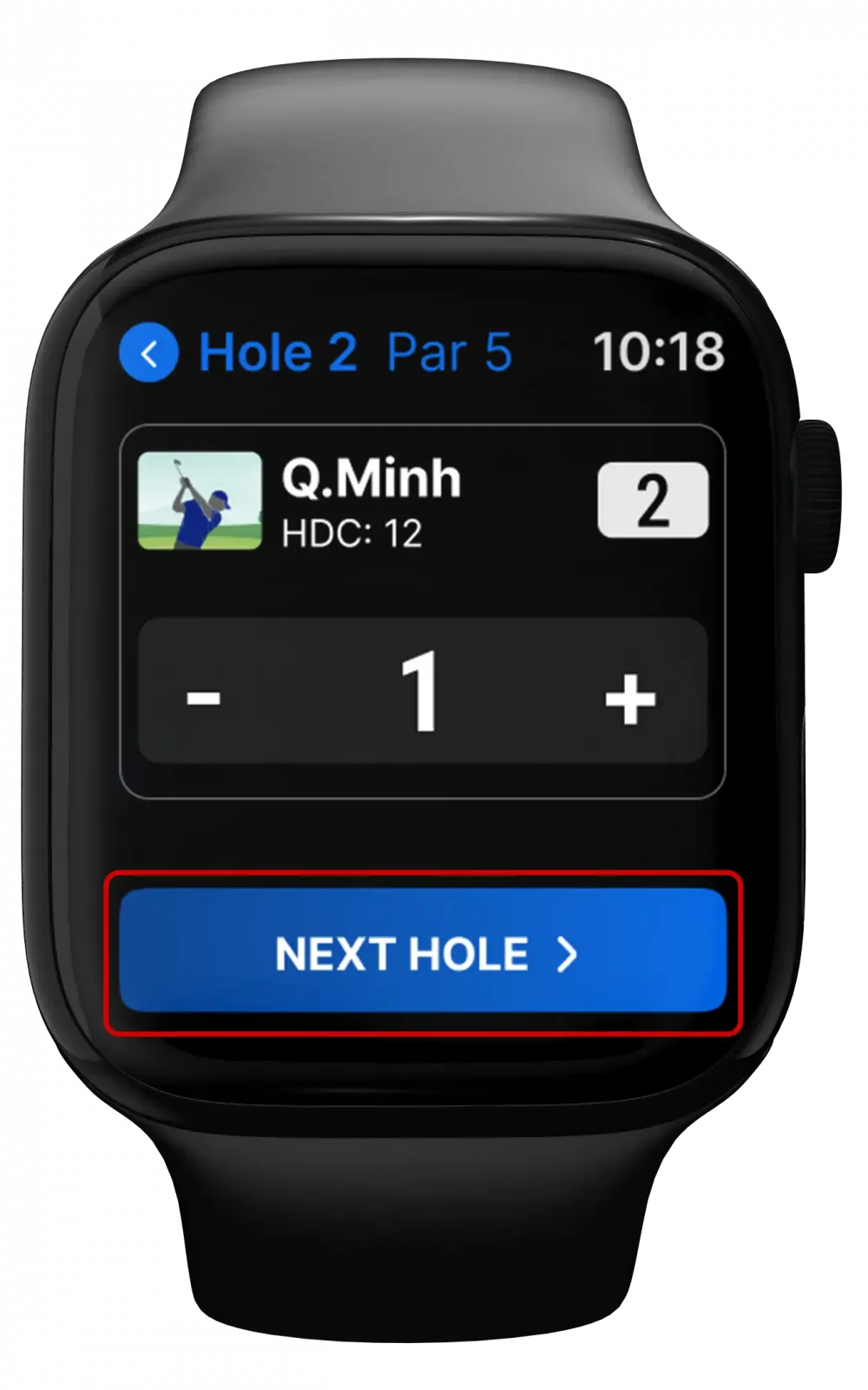Chuyển hố golf tiếp theo trên Apple Watch trong LaosGolf