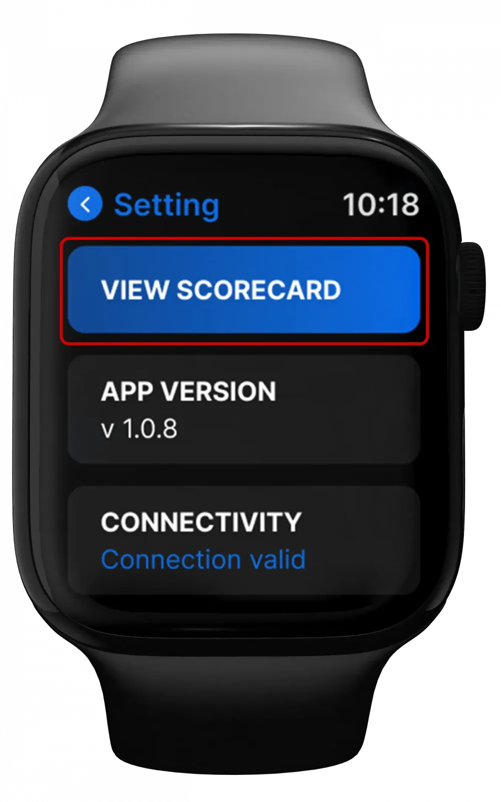 Xem scorecard golf trên Apple Watch bằng LaosGolf