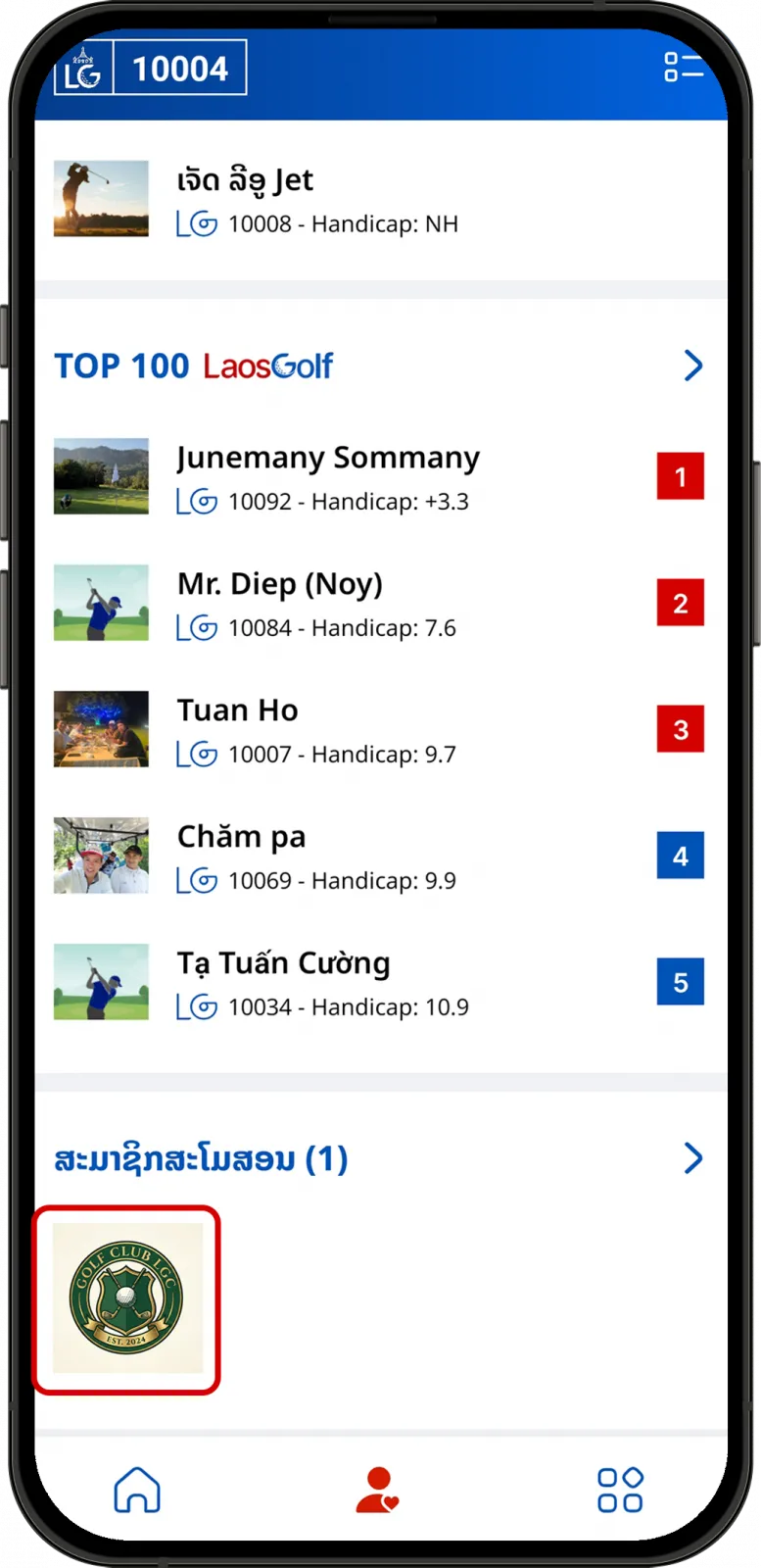 Chọn thành viên câu lạc bộ